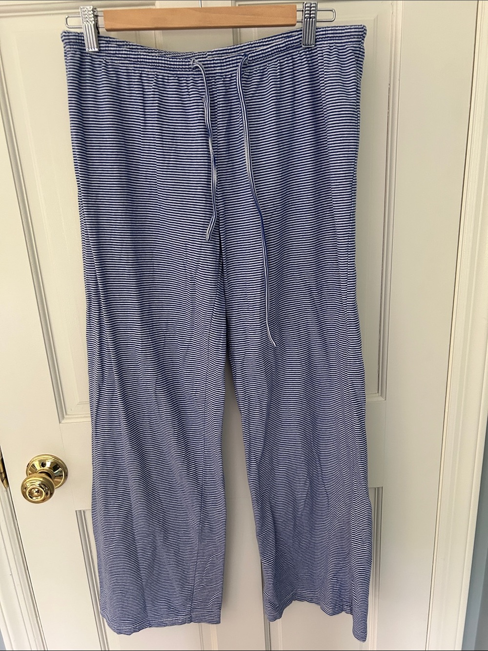 Edikted Blue White Stripe Lounge Pants, sz M